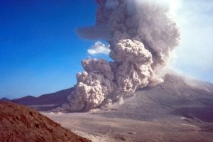 Pyroclastic flow during August 7, 1980, Mount St. Helens eruption