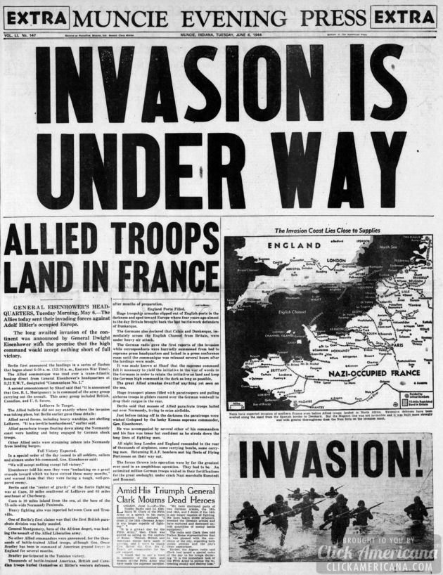 Normandy invasion map image