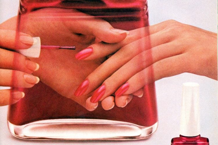Nail polish ads from the '80s Popular colors - top brands (1980-1989)