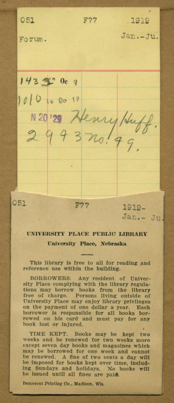 Remember vintage library checkout cards & due date slips? Click Americana