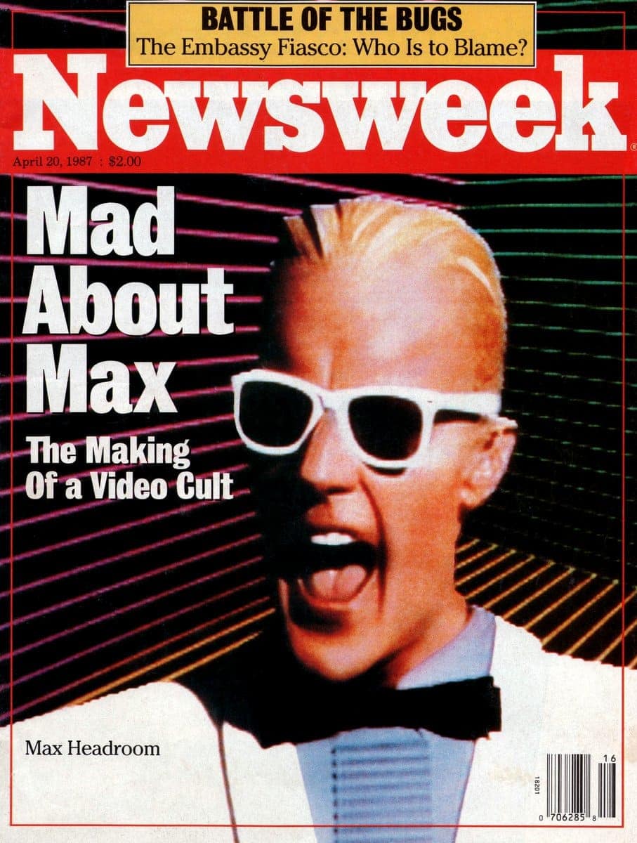 About Max Headroom, the 1980s sci-fi TV show that starred a wisecracking digital talking head 9 Newsweek cover Mad about Max Headroom April 1987