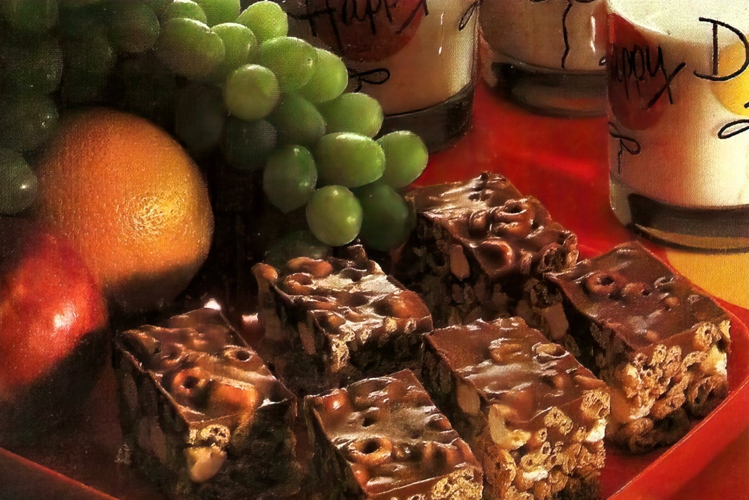 No-bake chocolate-butterscotch candy bar cookies made with Cheerios (1980) - Click Americana