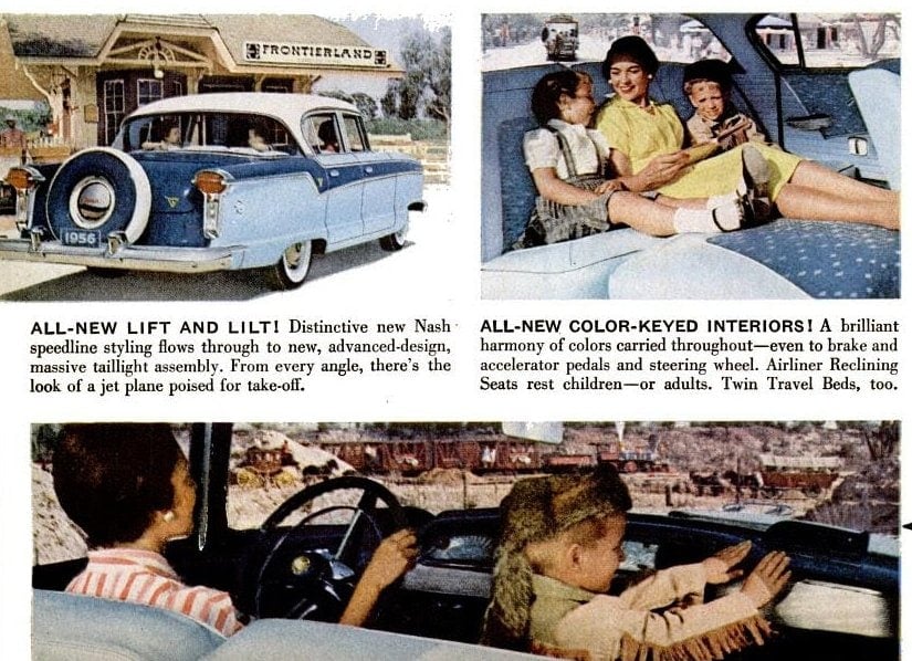 1950s Nash cars had some crazy ideas that Detroit ignored -- and some of them actually worked 29 Nov 1955 Classic Nash Ambassador cars in Disneyland (2)