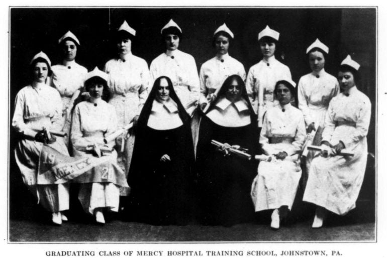 See how 20th century vintage nursing uniforms evolved from starched