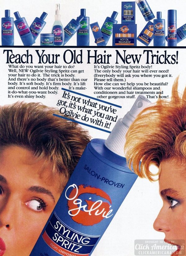 Hairspray from the '80s The key to that retro big hair look Click