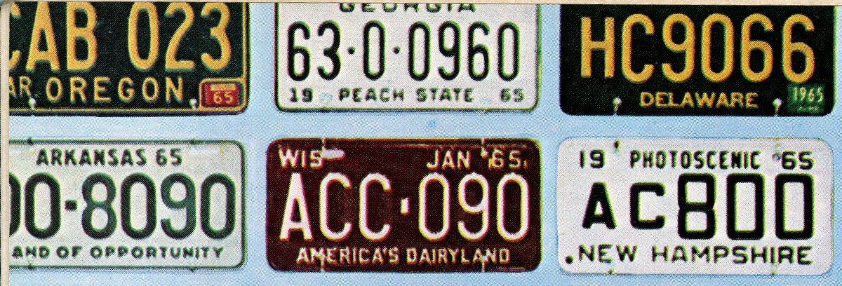 Old 60s license plates USA (2)
