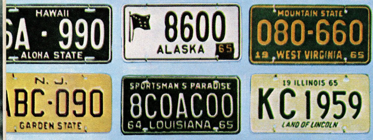 Old 60s license plates USA (3)