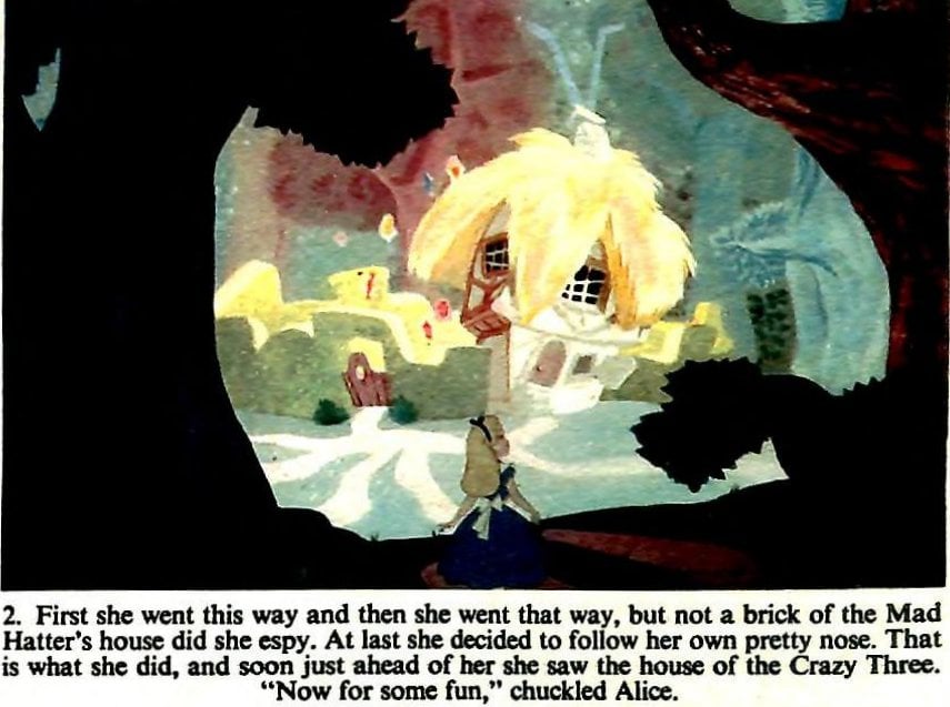 Old Disney Alice in Wonderland movie scene 2 via ClickAmericana com