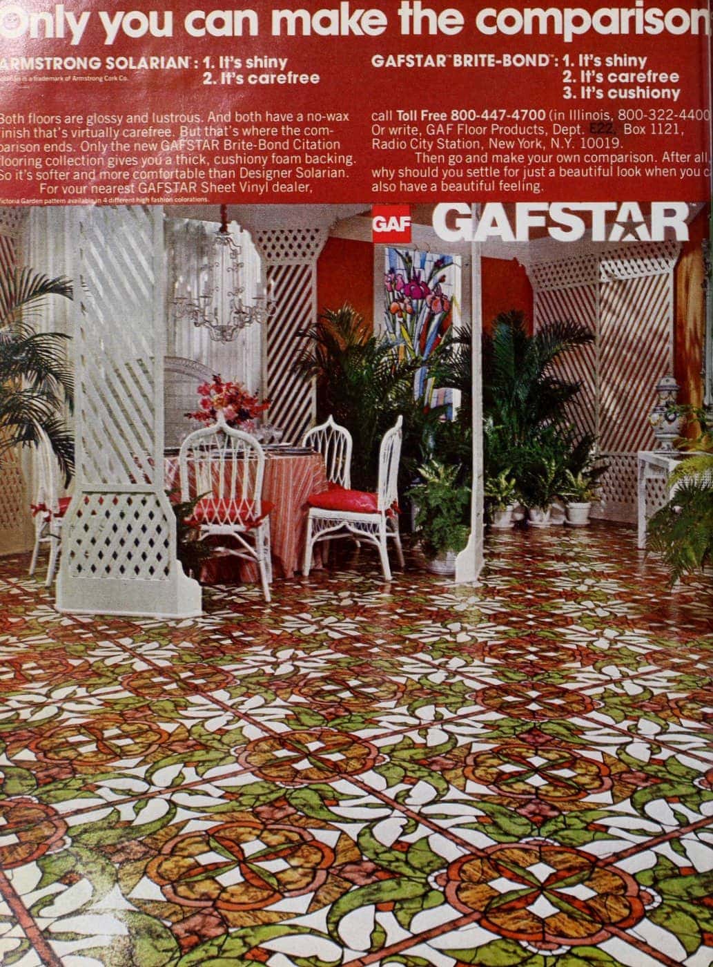 Old Gafstar vinyl flooring from 70s and 80s - From ClickAmericana com (1)