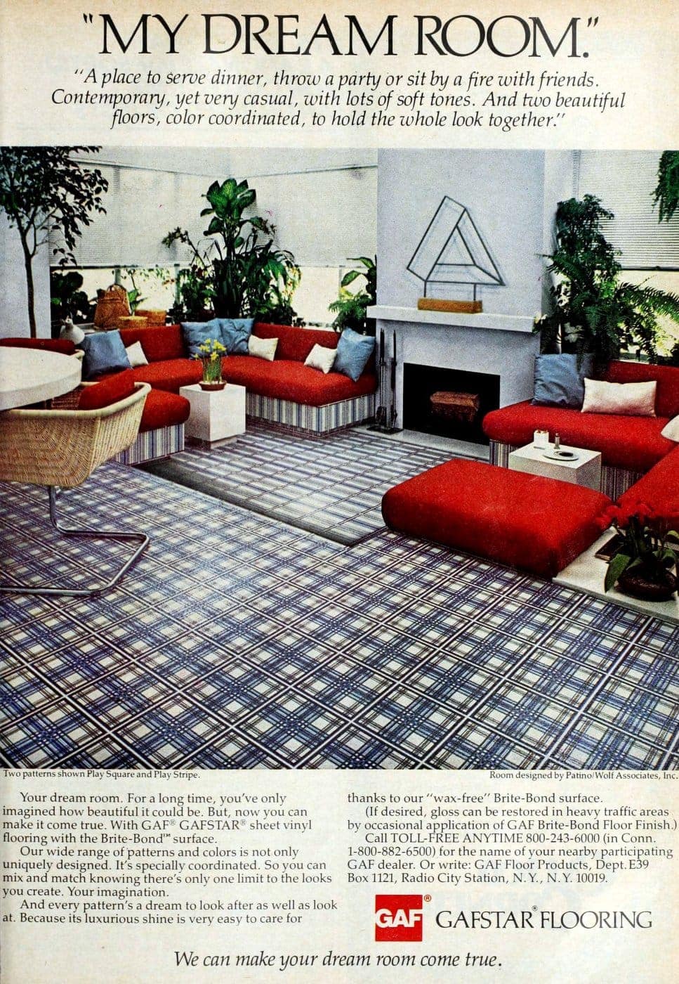 Old Gafstar vinyl flooring from 70s and 80s - From ClickAmericana com (2)