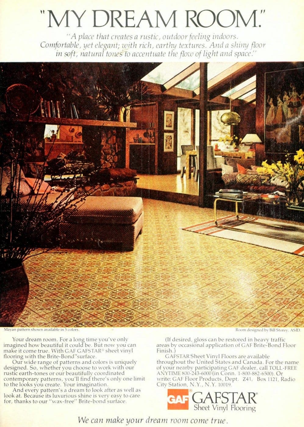 Old Gafstar vinyl flooring from 70s and 80s - From ClickAmericana com (4)