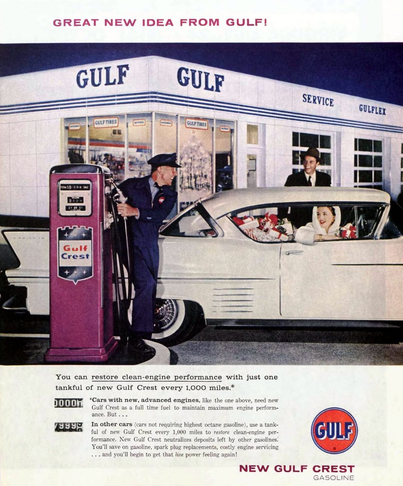 Old Gulf gas station (1958) via ClickAmericana com