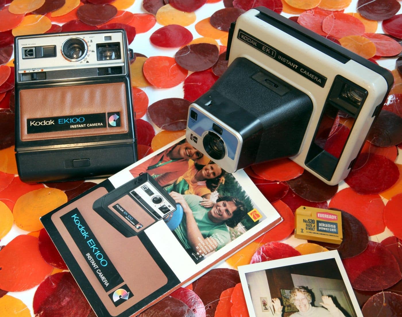 Vintage instant cameras from Polaroid & Kodak OneStep, Pronto