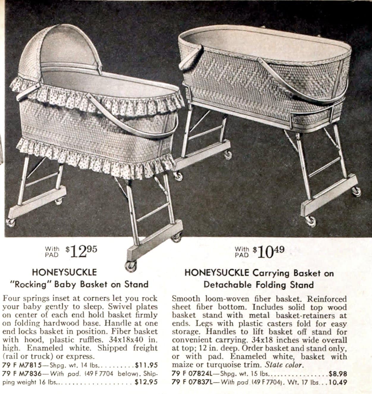 Vintage baby gear from the 1950s promised safety, savings & style 14 Old-fashioned baby baskets from the fifties