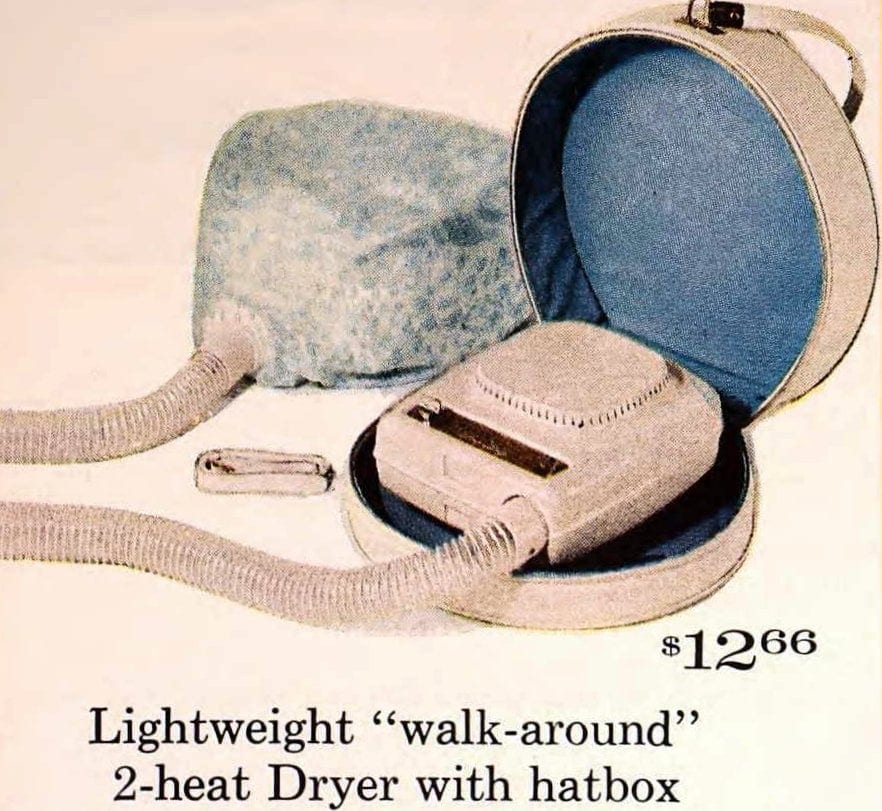 Old-fashioned home hair dryers from 1964 (3)