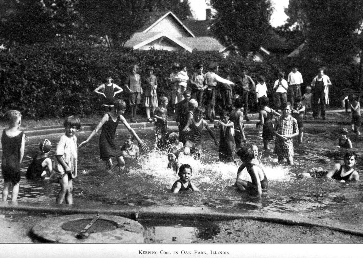 Huge old outdoor public swimming pools like these made summertime cool