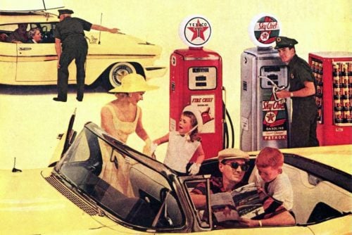 Old full service gas stations via ClickAmericana com