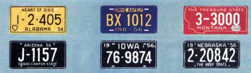 Old license plates from 1956 (2)
