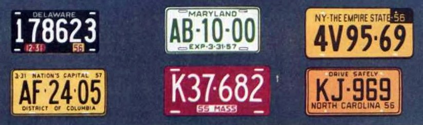 Old license plates from 1956 (5)