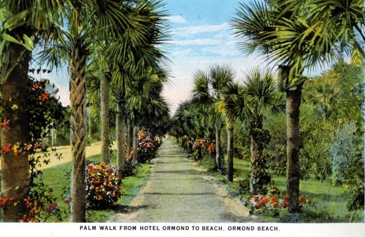 Old scene of Ormond Beach and Hotel Ormond