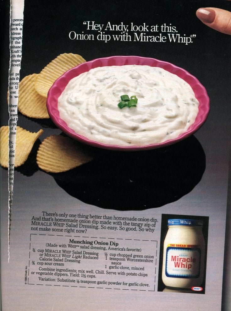 8 vintage recipes for Miracle Whip dip from the '80s Onion, shrimp