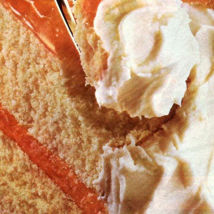 Orange-filled party cake