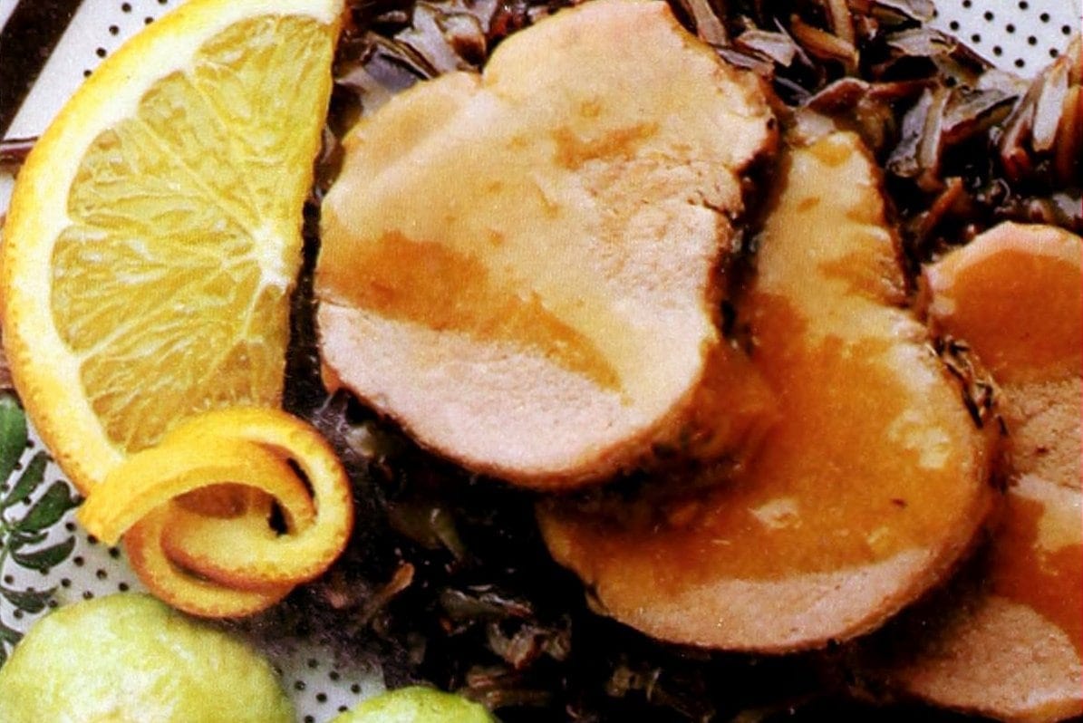 Orange pork tenderloin recipe from 1989 - Click Americana