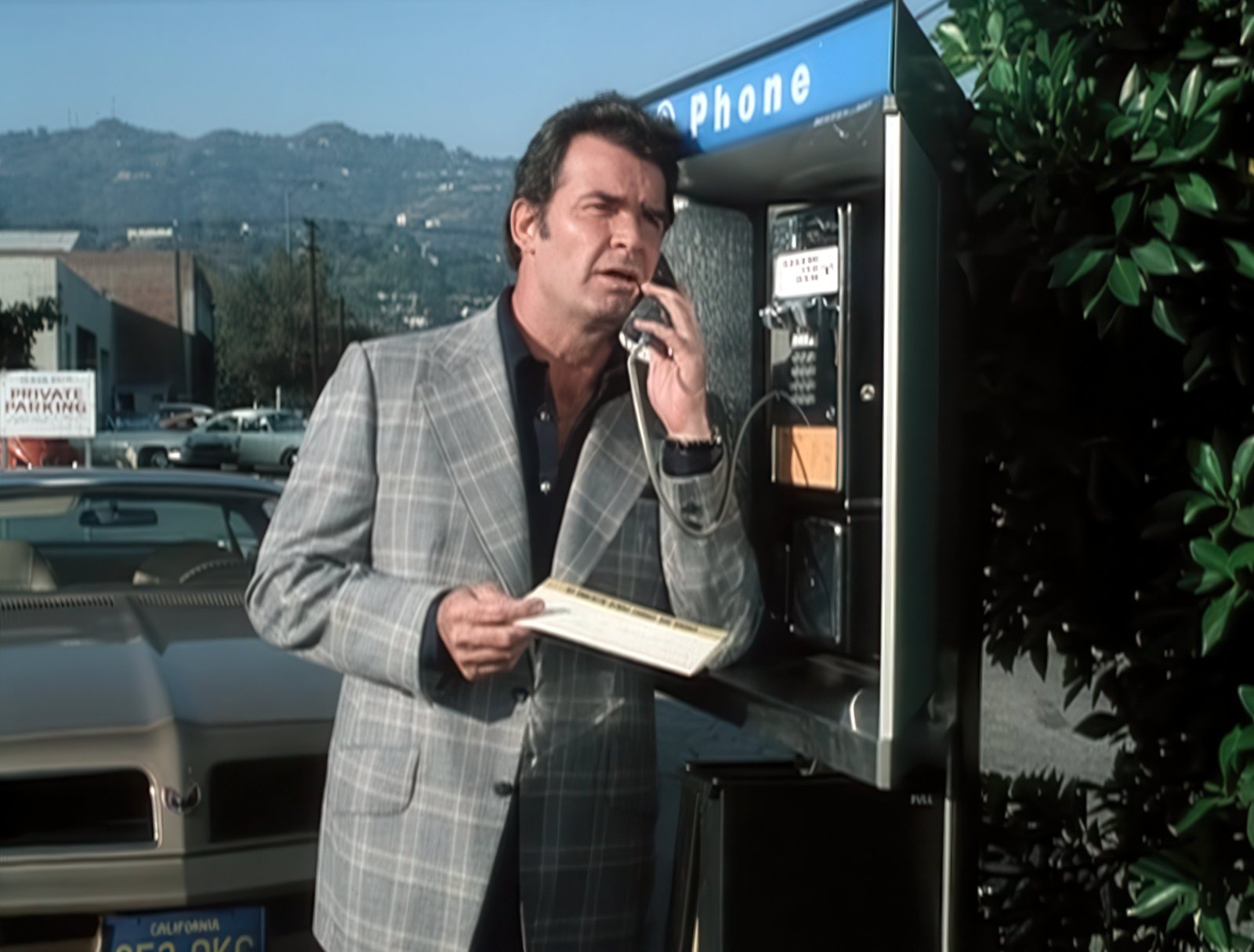 The Rockford Files: Inside the smart, character-driven detective hit of the 1970s (plus reboot rumors!) 4 Original Rockford Files James Garner at a phone booth (1970s) via ClickAmericana com