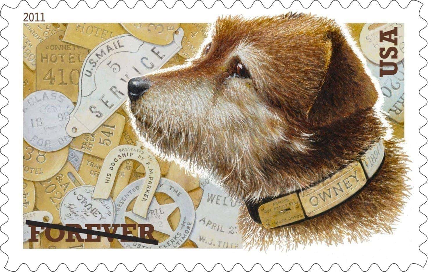Owney the Mail Dog stamp - 2011