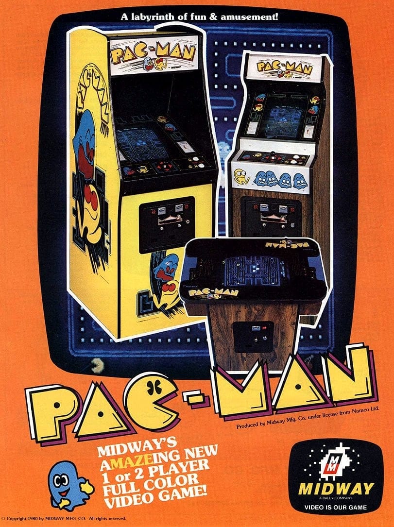 Pac-Man arcade video games from 1980