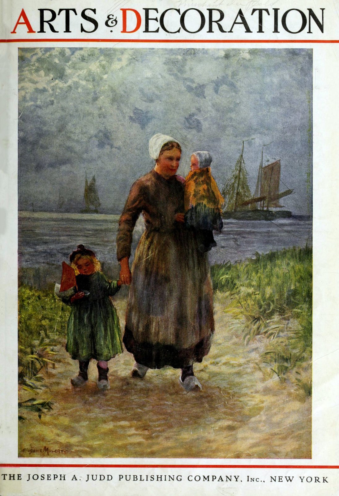 Thanksgiving history, from the Pilgrims' First Thanksgiving to the strange way turkey day became a holiday 4 Pilgrims on Arts and Decoration magazine cover (1920) via ClickAmericana com