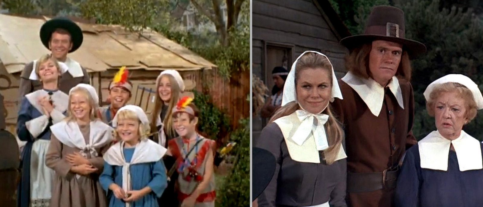 Thanksgiving history, from the Pilgrims' First Thanksgiving to the strange way turkey day became a holiday 2 Pilgrims on Brady Bunch and Bewitched TV shows (1960s-1970s) via Click Americana
