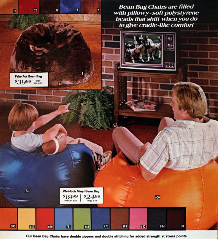 Vintage bean bags & bean bag chairs The retro 70s casual seating fad