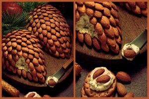 Pinecone cheeseball with almonds - Retro appetizer