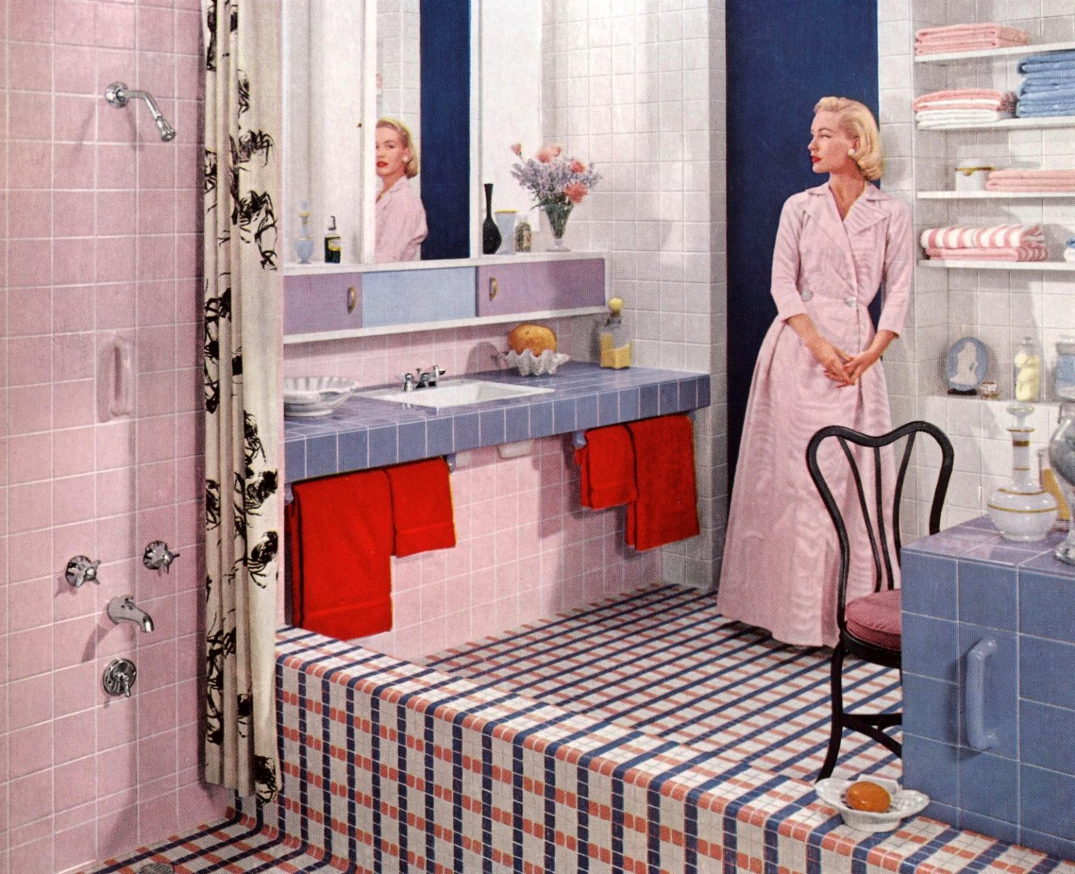 36 vintage 1950s bathroom tile design ideas Click Americana