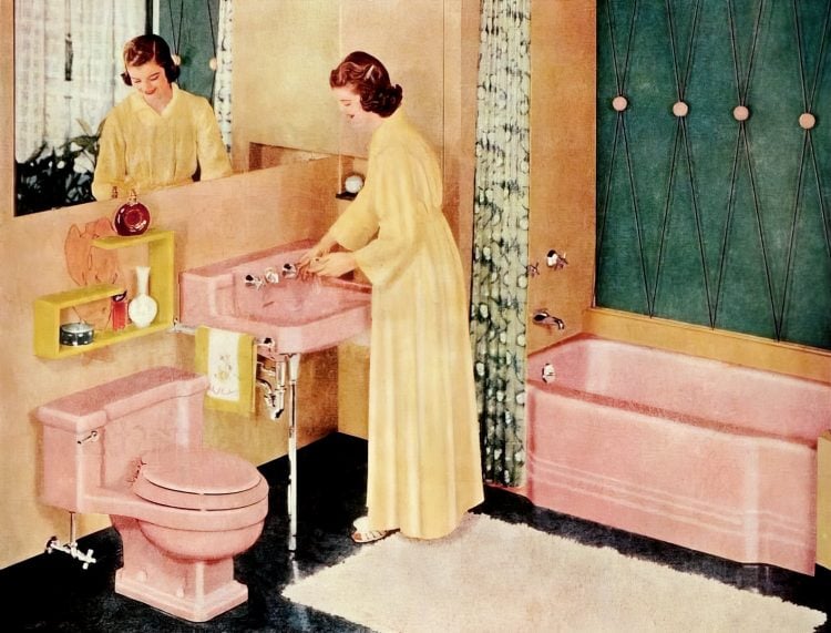 28 vintage pink bathrooms See some wild bubblegumera midcentury home