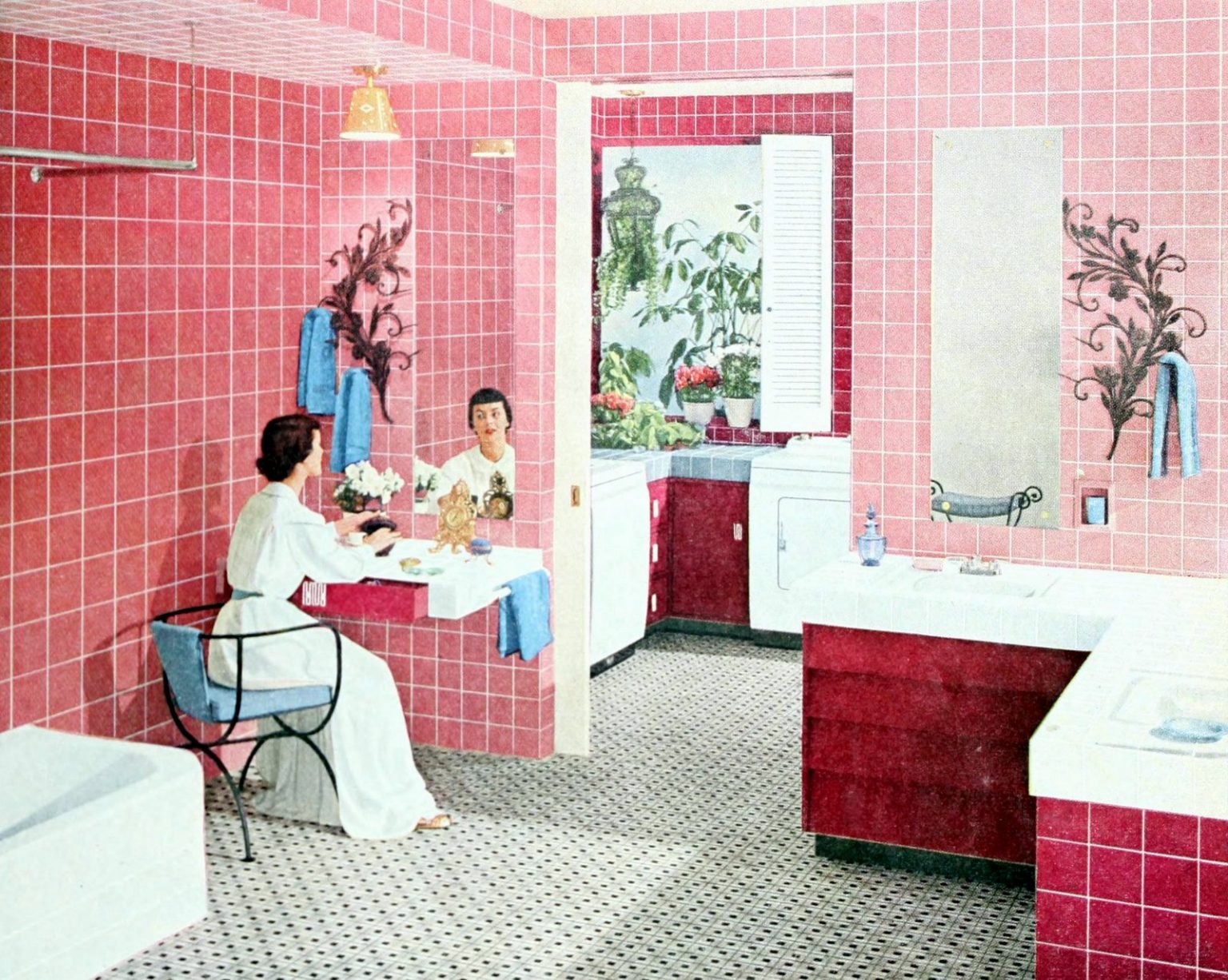 36 vintage 1950s bathroom tile design ideas Click Americana