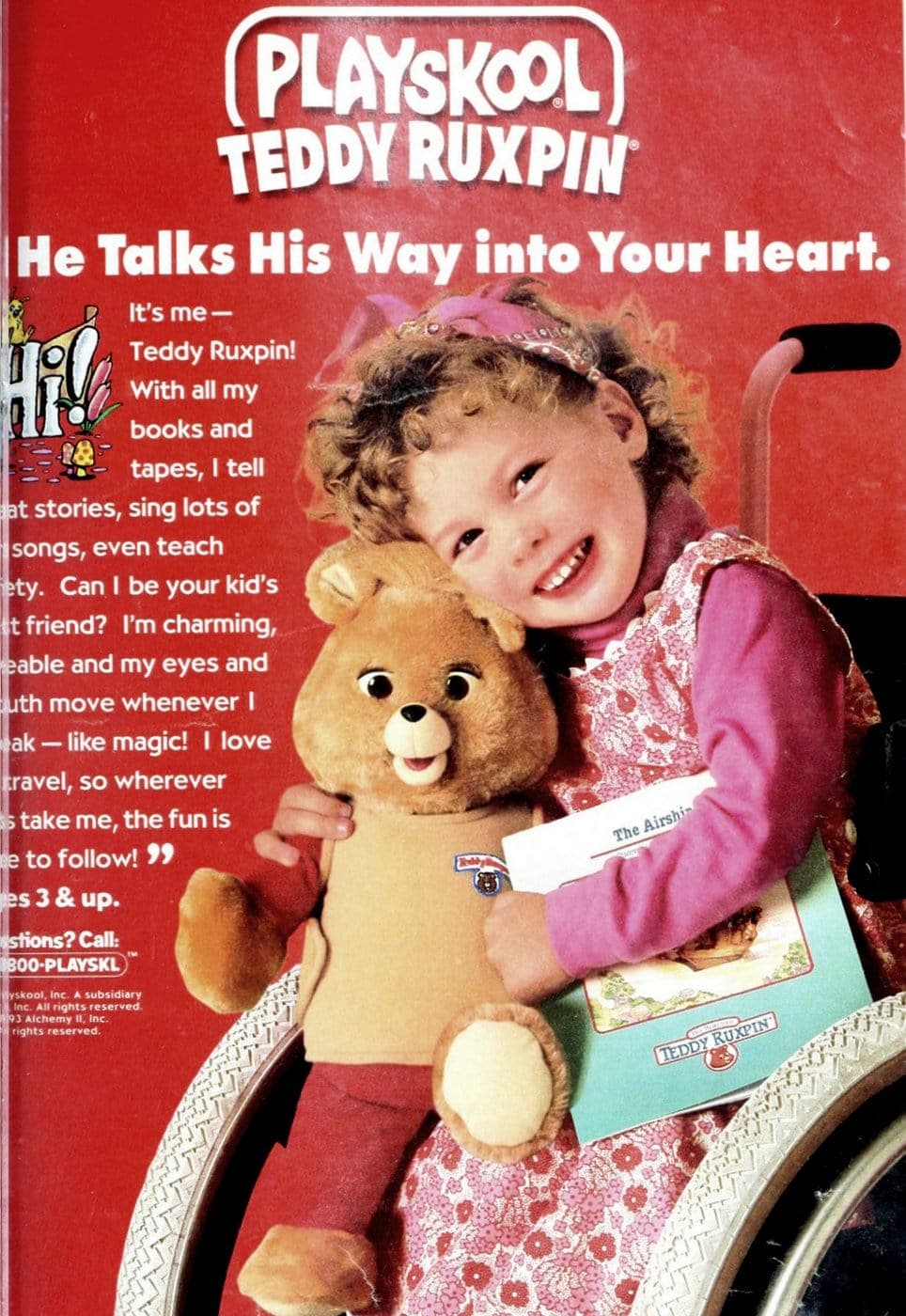 Toys 'R Us catalog: Playskool Teddy Ruxpin plush toy (1993)
