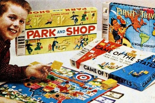 Popular vintage board games from the '50s