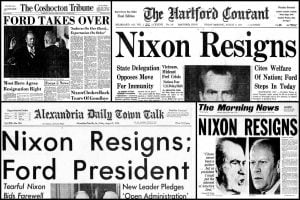 President Nixon's last 17 days in office Desperate search for a way out after Watergate (1974)