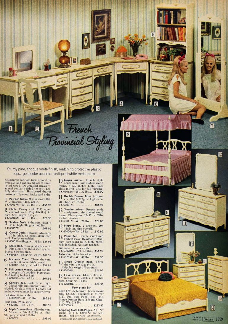 Remember vintage goldedged bedroom furniture sets from the 60s & 70s