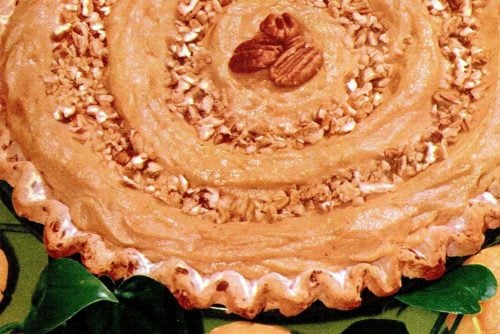 Pumpkin nut pie recipe - Holiday food 1959