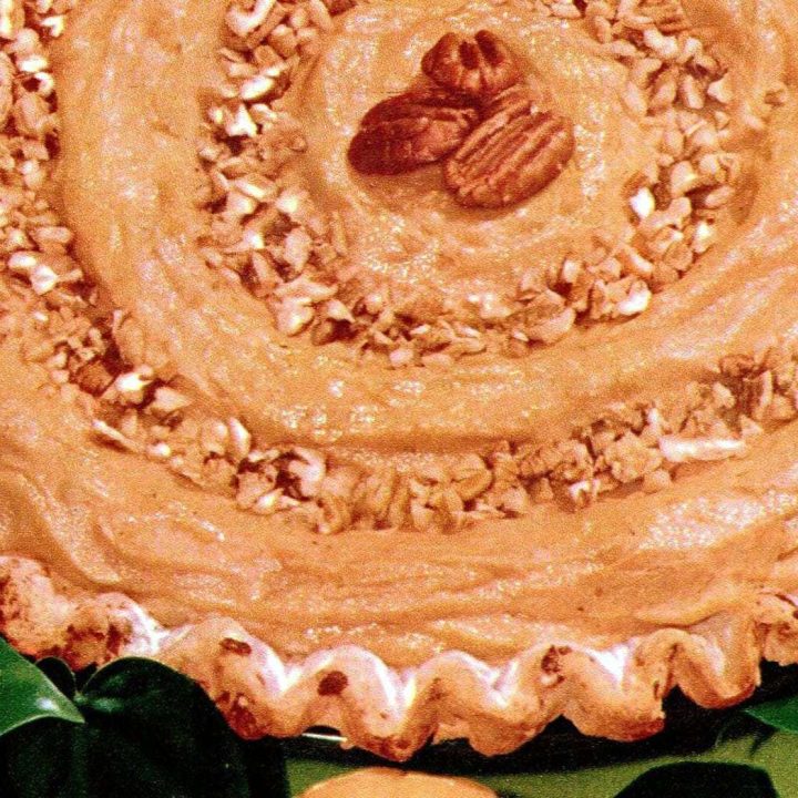 Pumpkin nut pie recipe - Holiday food 1959