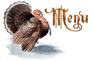 Recipes for a Colonial-style Thanksgiving dinner, as seen from 1902
