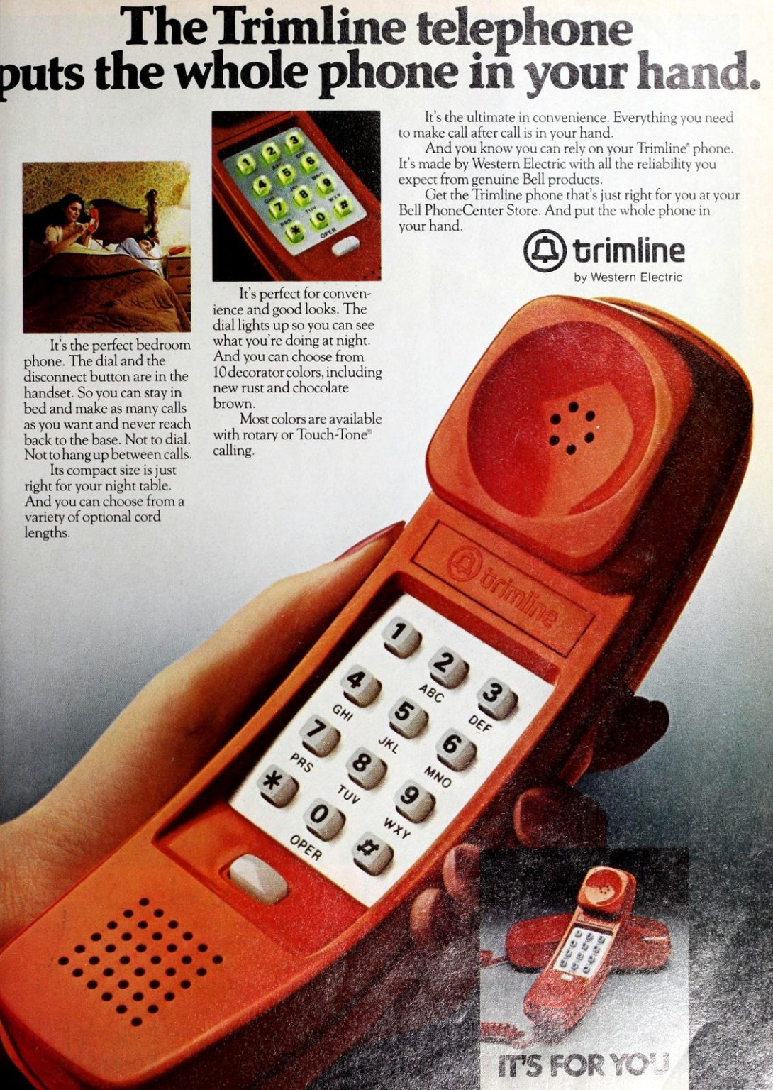 See vintage touchtone phones with oldfashioned push buttons Click
