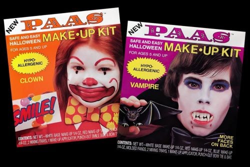 Remember these vintage Paas Halloween makeup kits from the 80s