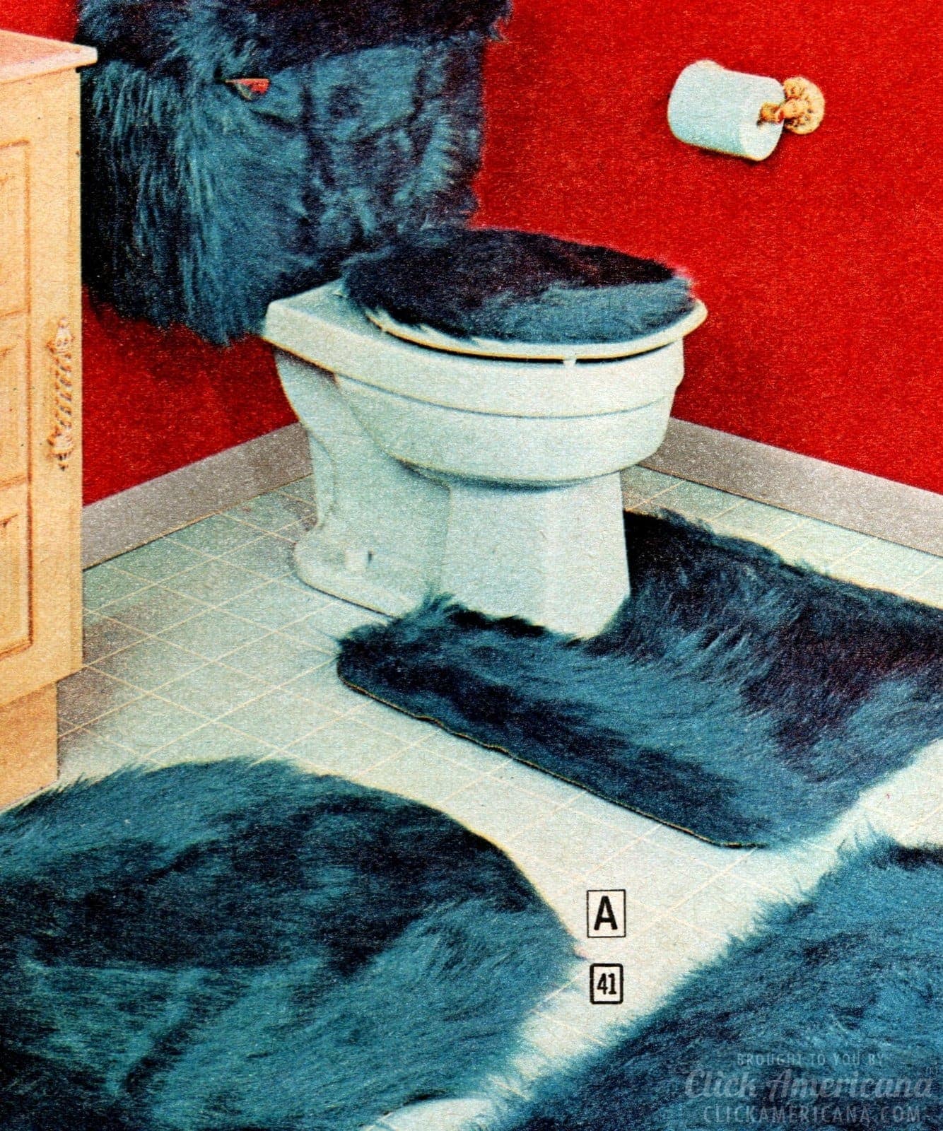 These 12 fuzzy toilet seat covers from the 70s were super retro
