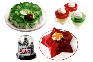 Retro Christmas Jello desserts from 1985