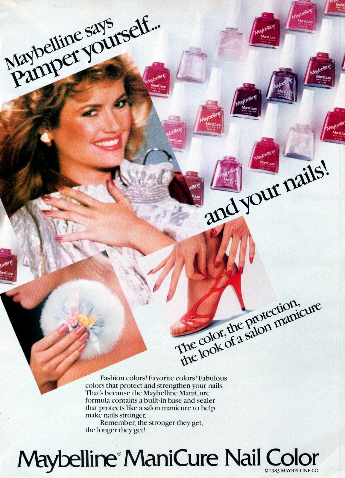 80s nail polish: See the popular colors & top brands of the eighties 23 Retro Maybelline ManiCure nail colors (1983) via ClickAmericana com