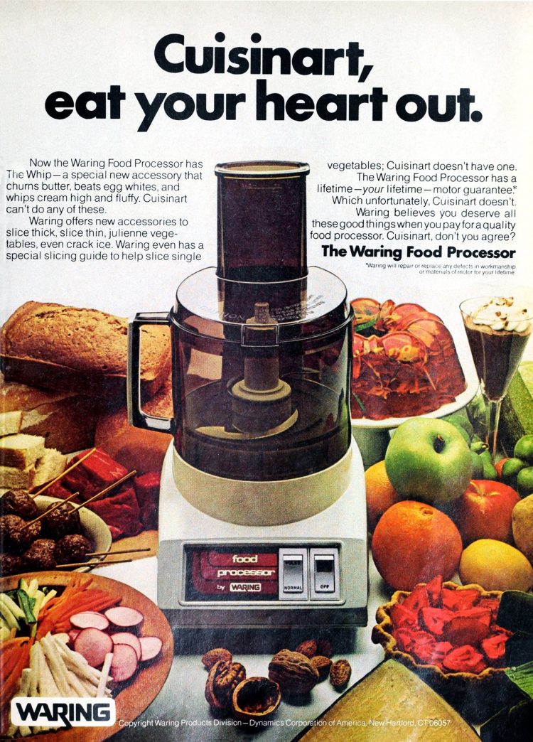Vintage Cuisinarts and other food processors were musthave small